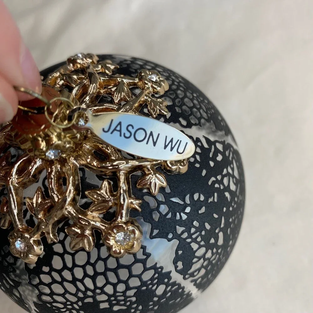 Jason Wu Ornament designer limitted rare pair glass decorations Christmas tree